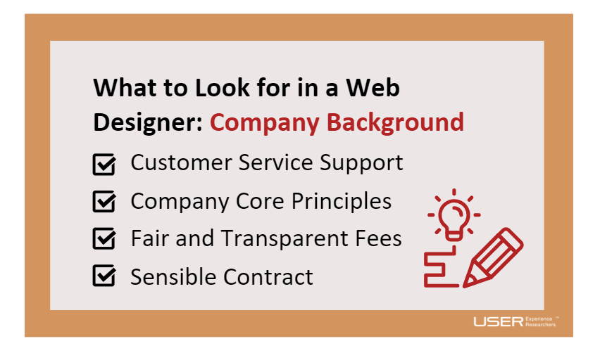 Looking into the company background before hiring a web design agency