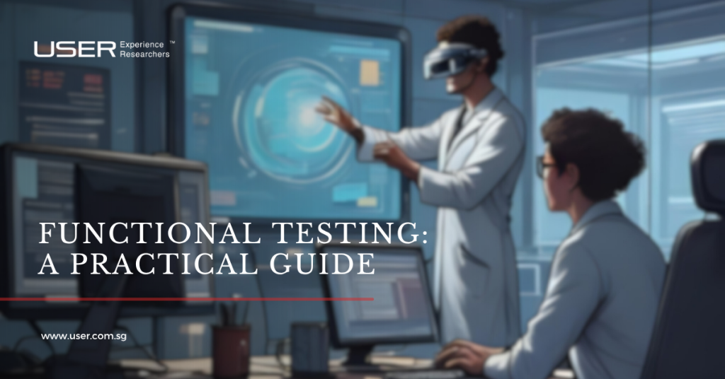 Functional Testing concept image of a programmers developing digital solutions