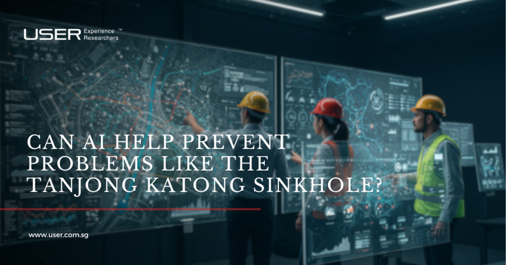 Construction planners analysing plan using AI in futuristic illustration