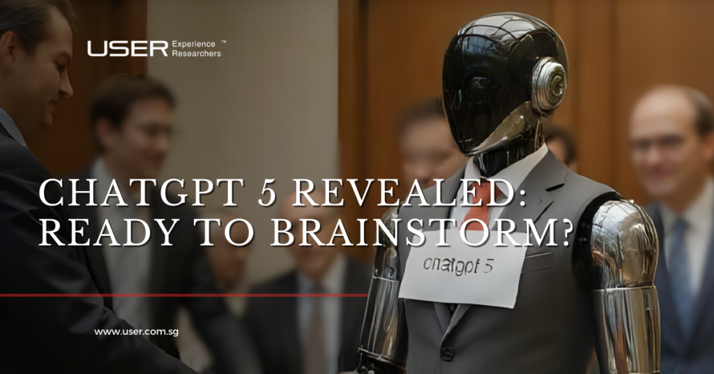 GPT 5 AI as a robot being welcomed by businessmen in a boardroom