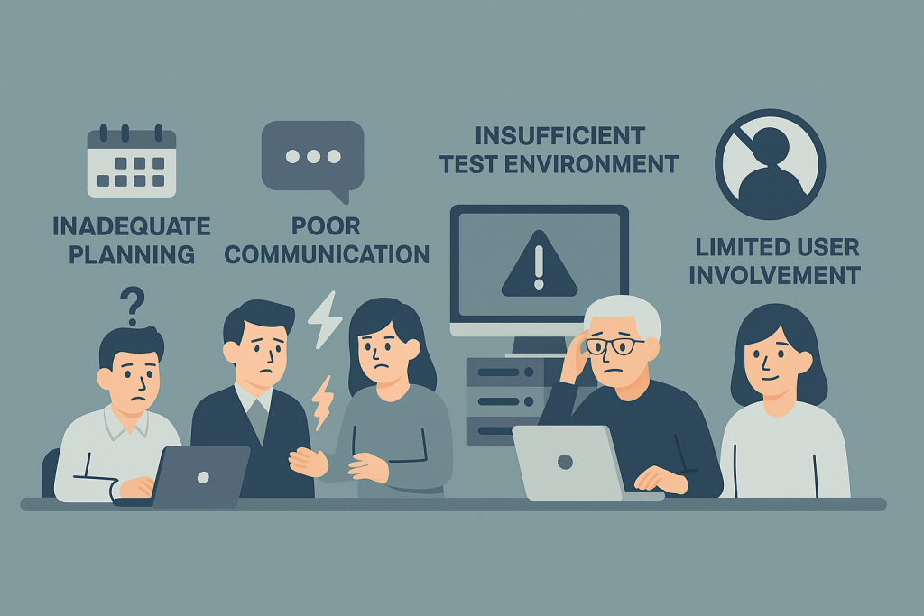 Image showing the four common mistakes in User Acceptance Testing