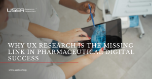 Medical personnel assessing a device for UX research 
